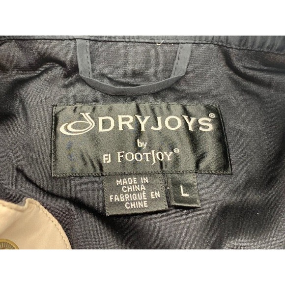 DryJoys by FootJoy Mens SS 1/2 Zip/Snap Pullover Golf Rain Jacket Beige L - Picture 5 of 8